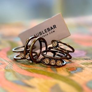 NWT BaubleBar Bronze Ring Set of Four